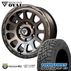 タイヤホイール4本セット DELTA FORCE OVAL 16x7.0J 6/139.7 +38 MSP TOYO OPEN COUNTRY R/T 215/70R16 トーヨー オープンカントリー RT ハイエース｜2tireshop4u