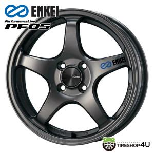 4本購入で送料無料 ENKEI Performance Line PF05 16インチ 16x7.0J 4/100 +45 DS ダークシルバー 新品ホイール1本価格 【代引き不可】｜2tireshop4u