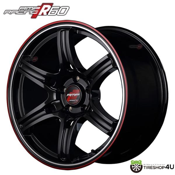 4本購入で送料無料 RMP Racing R60 18x8.0J 5/114.3 +45 BK クリ...