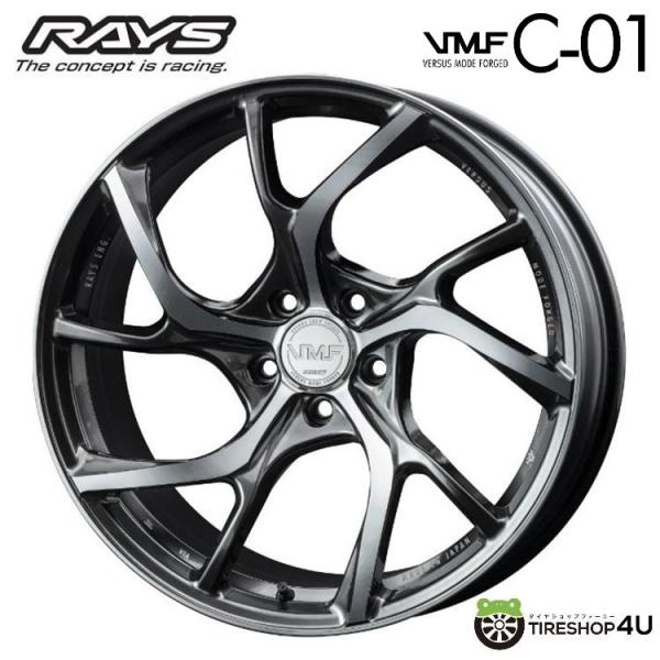 RAYS VMF C-01 20x8.5J 5/112 +35 HX シャイニングブラックメタル/ダ...