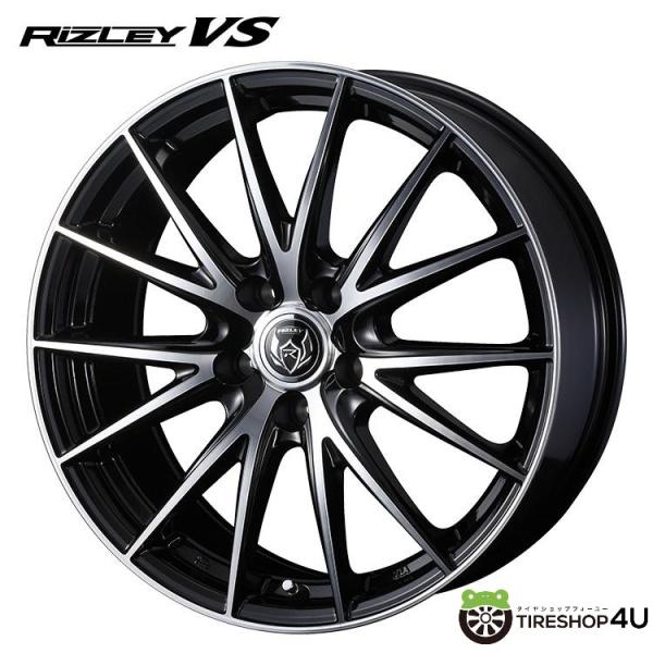 4本購入で送料無料 RIZLEY VS 15x6.0J 5/100 +43 BM/P ブラックメタリ...