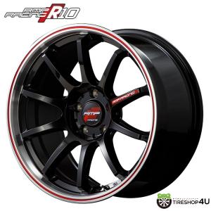 RMP RACING R10 18x7.5J 5/114.3 +50 CB クリスタルブラック/リムポリッシュ+レッドの商品画像