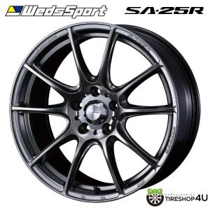 4本購入で送料無料 Weds Sport SA-25R SA25R 17x7.0J 5/114.3 +53 PSB プラチナシルバーブラック 1本価格 【代引き不可】