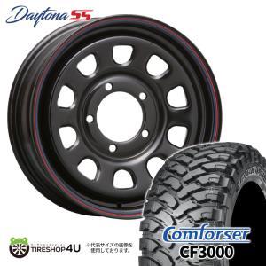 タイヤホイール4本セット DAYTONA SS 15x6.0J 5/139.7 +0 BLACK (red/blue line) Comforser CF3000 215/75R15 100/97Q 6PR LT｜2tireshop4u