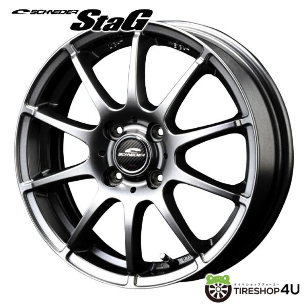 4本購入で送料無料 SCHNEDER StaG 16インチ 16x6.0J 4/100 +43 メタ...