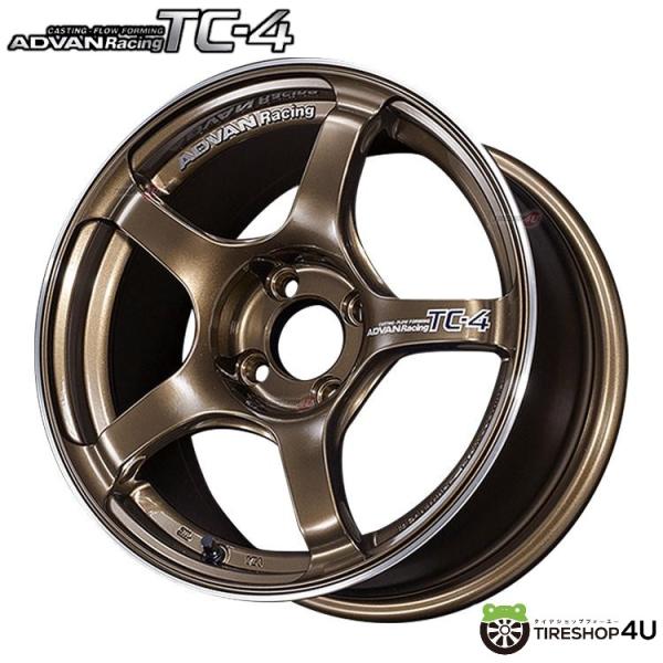 4本購入で送料無料 ADVAN Racing TC-4 17x6.5J 4/100 +40 UBR ...