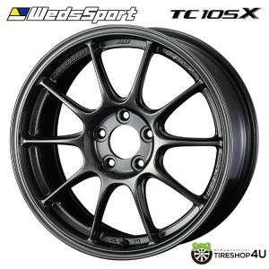 4本購入で送料無料 Weds Sport TC105X 17インチ 17x8.0J 5/100 +42 EJ-TITAN イージェーチタン 1本価格 【代引き不可】｜2tireshop4u