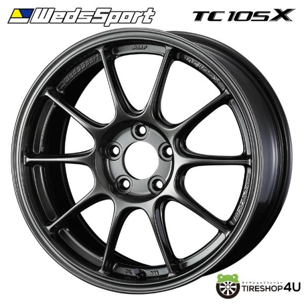 4本購入で送料無料 Weds Sport TC105X 18インチ 18x8.5J 5/100 +4...