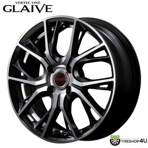 4本購入で送料無料 VERTEC ONE GLAIVE 15x4.5J 4/100 +45 DBKP ダイヤモンドブラックポリッシュ/アンダーカットDC 新品ホイール1本価格 【代引き不可】｜2tireshop4u