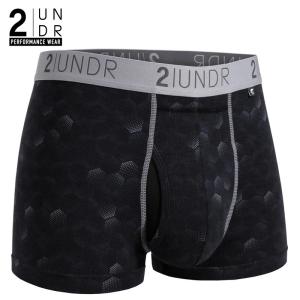 ツーアンダー トランクスパンツ メンズ下着 2UNDR アンダーウェア 立体裁断 男性下着 ブランド 高品質 プレゼント 速乾 SWING SHIFT TRUNKS(HEXADOT)｜2undr