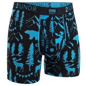 ツーアンダー ボクサーパンツ メンズ下着 2UNDR アンダーウェア 立体裁断 男性下着 ECO SHIFT BOXER BRIEFS PRINT (NIGHT LIFE)｜2undr