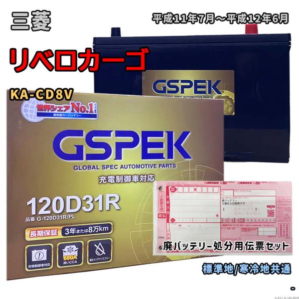 バッテリー GSPEK G-120D31R/PL 廃バッテリー回収サービス付 三菱 リベロカーゴ K...
