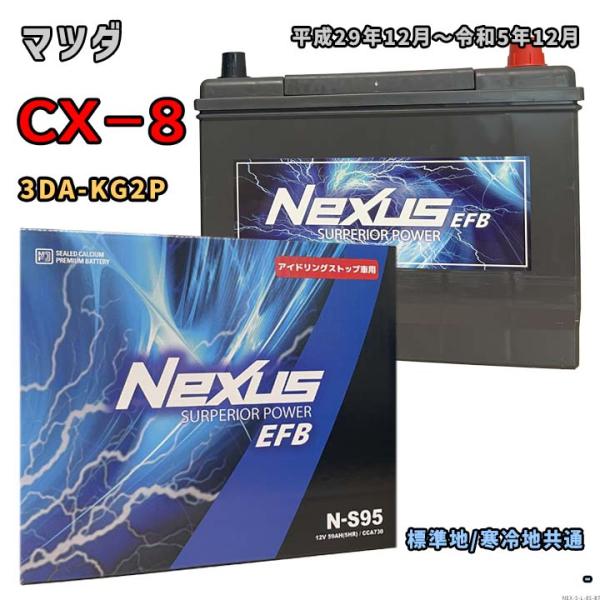 バッテリー NEXUS N-S95 マツダ CX−8 3DA-KG2P 平成29年12月〜令和5年1...