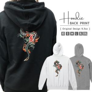 d.l.a. スカルとバラのフード付きパーカー パーカー メンズ レディース スウェット プルオーバー バックプリント