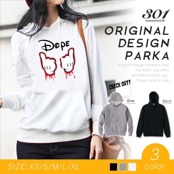 パーカー レディース 長袖 ブランド ゆったり 大きめ フード付き プルオーバー DOPE ドープ ...