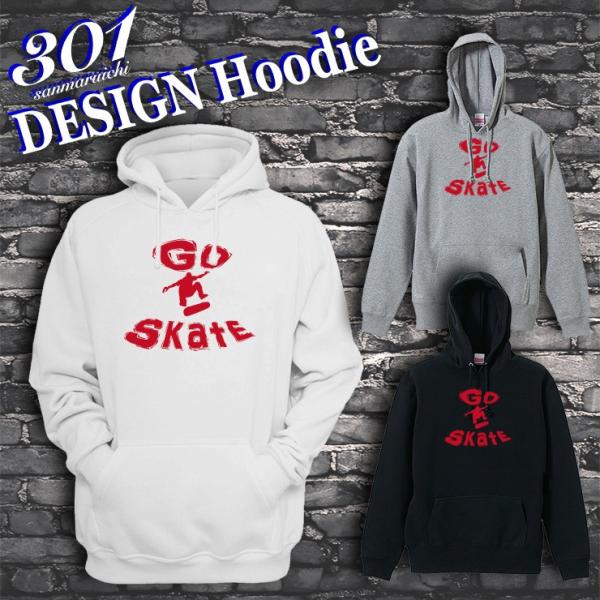 パーカー メンズ プルオーバー フード付き ストリート ブランド GO SKATE Skateboa...