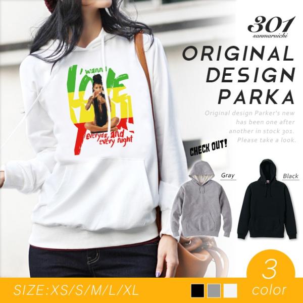 パーカー レディース 長袖 ブランド ゆったり 大きめ フード付き プルオーバー Reggae レゲ...