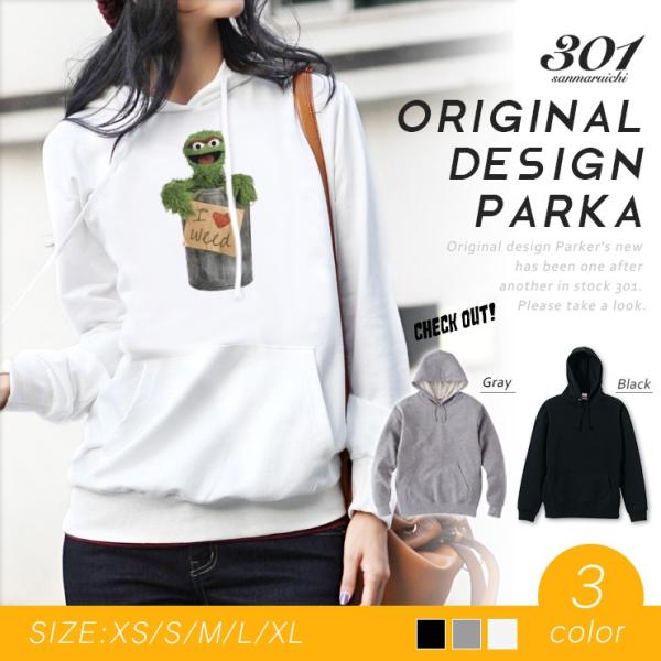 パーカー レディース 長袖 ブランド ゆったり 大きめ フード付き プルオーバー セサミストリート ...