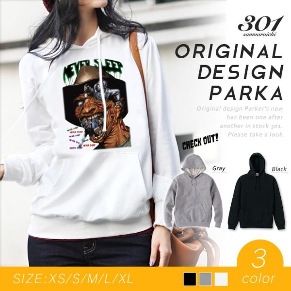 パーカー レディース 長袖 ブランド ゆったり 大きめ フード付き プルオーバー ホラー 映画 mo...