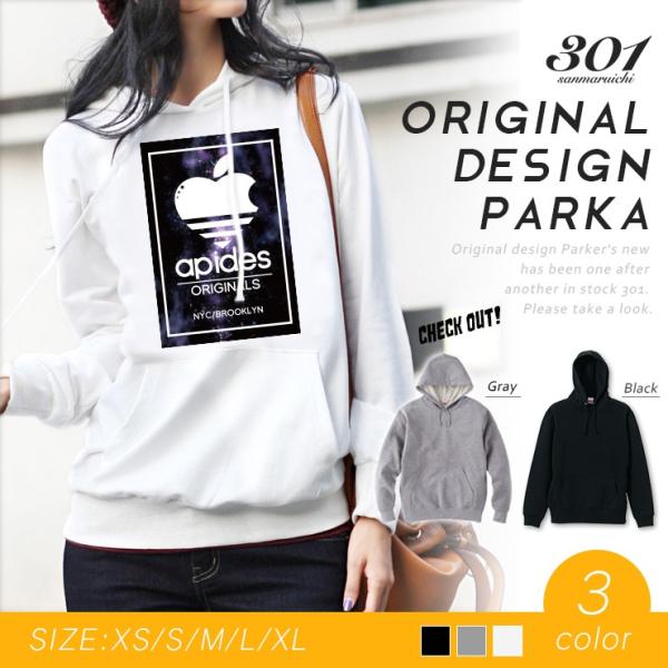 パーカー レディース 長袖 ブランド apides パーカー プルオーバー フード付き ロゴ ストリ...