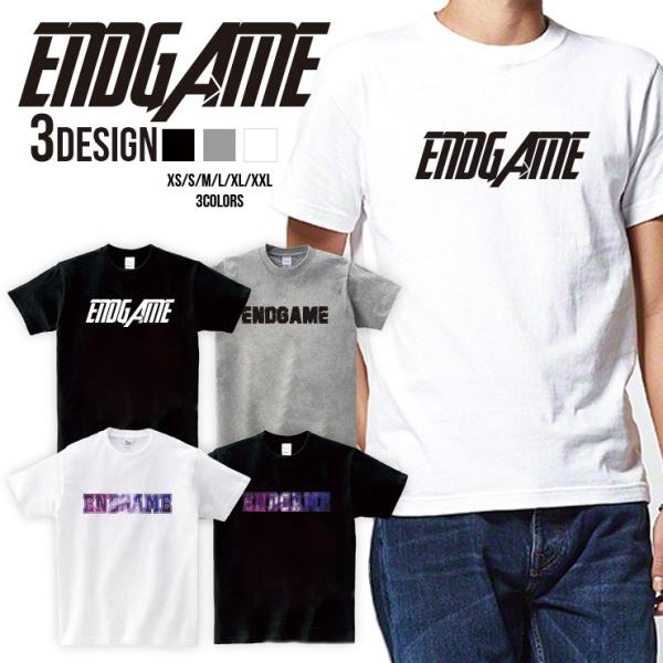 Tシャツ メンズ 半袖 ユニセックス endgame エンドゲーム 宇宙 柄 おもしろ 映画 クルー...