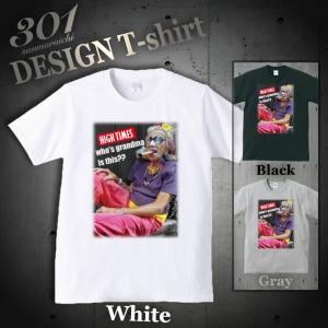 Tシャツ メンズ 半袖 ブランド ユニセックス HIGH TIMES Funky ファンキーおばあちゃん weed マリファナ ガンジャ BOXロゴ クルーネック プリントTシャツ｜301-shop