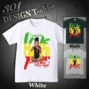 Tシャツ メンズ 半袖 ブランド ユニセックス Reggae レゲエ マリファナガール ジャマイカ ...