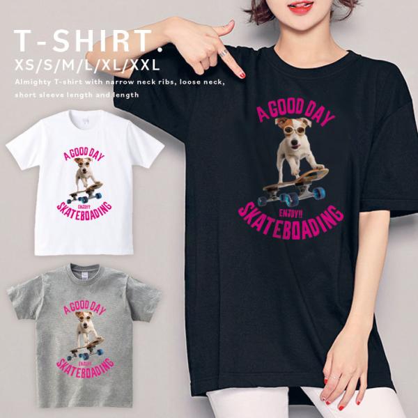 Tシャツ レディース 半袖 トップス ブランド ユニセックス メンズ プリントTシャツ Skateb...