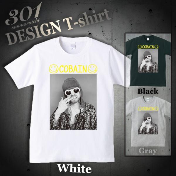 Tシャツ メンズ 半袖 ブランド ユニセックス COBAIN カート・コバーン ロック ニルヴァーナ...