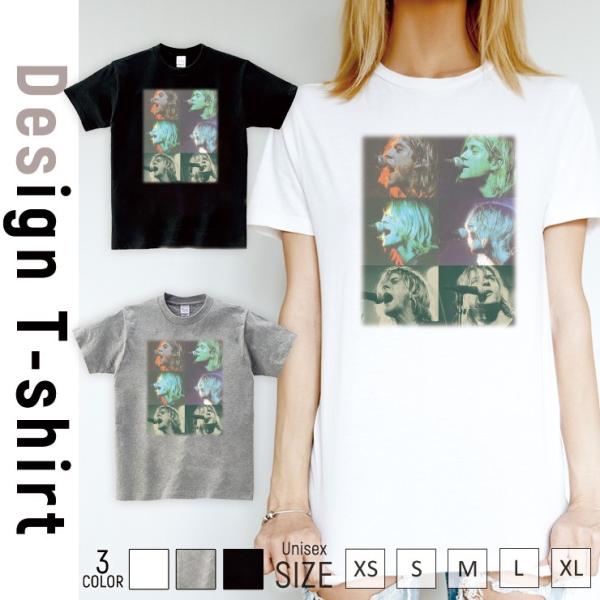 Tシャツ レディース 半袖 トップス ブランド ユニセックス メンズ プリントTシャツ COBAIN...