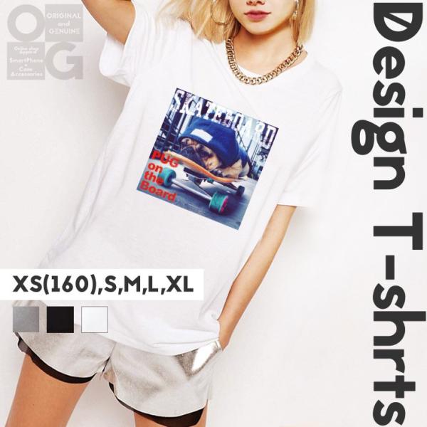 Tシャツ レディース 新作 男女兼用 ペア カップル XS S M L XL XXL pug パグ ...