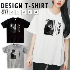 Tシャツ レディース 半袖 トップス ブランド ユニセックス メンズ プリントTシャツ ペア セクシー ガール 胸 下着 モノクロ ロゴ 英字 おしゃれ｜301-shop