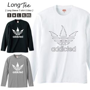 Tシャツ メンズ ロンT 長袖 ブランド Uネック HIGH TIMES addicted
