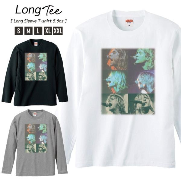 Tシャツ メンズ ロンT 長袖 ブランド Uネック COBAIN カート・コバーン ロック ニルヴァ...