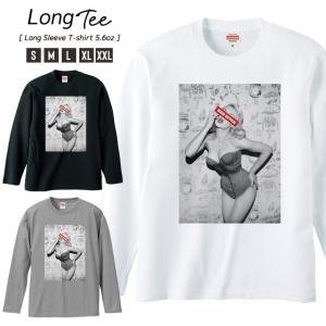 Tシャツ メンズ ロンT 長袖 ブランド Uネック プレイボーイ 雑誌