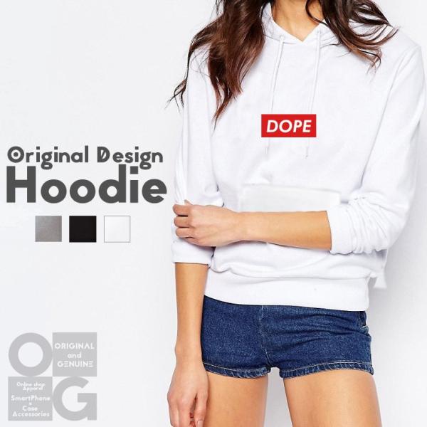 パーカー レディース 長袖 大きめ 秋 冬 ペア XS S M L XL XXL Dope ボックス...