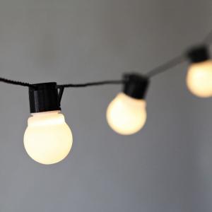 大人気！5cm球 6m 20灯 裸電球ホワイトタイプ LEDストリングライト