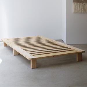 ベッドフレーム ベット シングル 無垢材（パイン材） ヘッドレス すのこベッド 北欧 シンプル ナチュラル MTS-067
