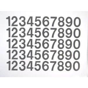 切文字/数字　規格品　H＝25mm　0〜9各5面付/シート