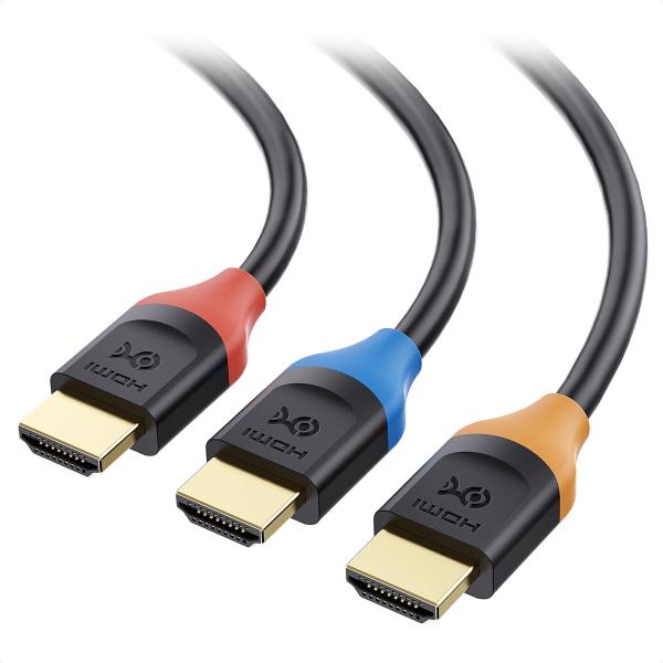 Cable Matters 3色セット 4K HDMI ケーブル 1.8m、4K@60Hz / 2K...