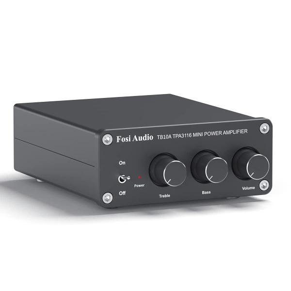Fosi Audio TB10A 2 チャンネルアンプ 100W x 2 パワーアンプ ステレオ オ...