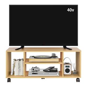 DEVAISE テレビ台 テレビボード ローボード tv台 キャスター付き tvボード 移動便利 40インチまで対応 コーナー 幅90cm コンパクト