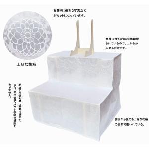 二段祭壇 三段祭壇 木製祭壇 2段 3段 白布...の詳細画像2