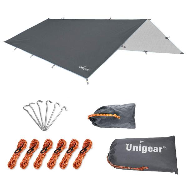 Unigear 防水タープ キャンプ タープ テント 軽量 日除け 高耐水加工 紫外線カット 遮熱 ...