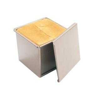 CHEFMADE 食パン 型 パン型 フタ付き パン焼 粘りにくい食パン型 (S-11.5×11.4×10CM スリムパウンド型）