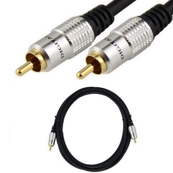 RCA ピンケーブル同軸デジタルケーブル 1m、2m、3m、5m【アルミ合金】 S/PDIF コアキ...