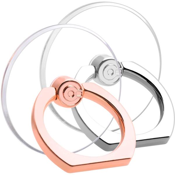 【2個入り】スマホリング 透明 丸型 携帯 リング ホールドリング ホルダー 落下防止 スタンド i...