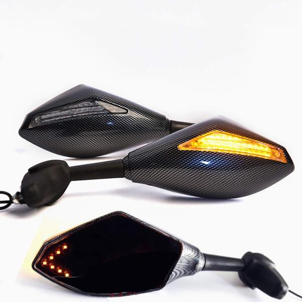 オートバイリアミラーLED方向指示器GSXR GSX-R 600750 1000 1100 GSX1...