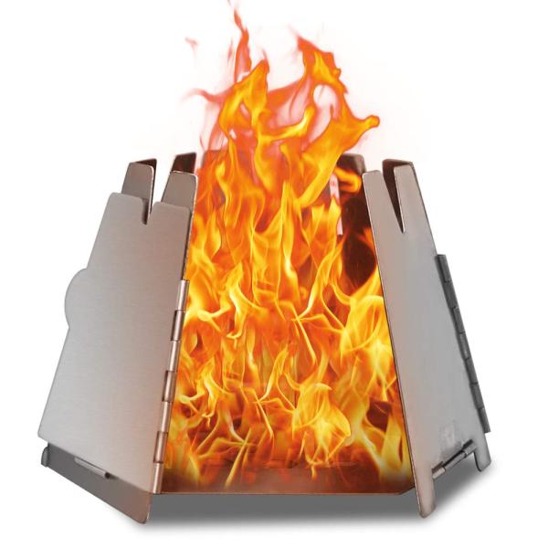 LIXADA ウッドストーブ 折りたたみ 焚火台 折りたたみ 薪 ウッドストーブ 組立簡単 ステンレ...