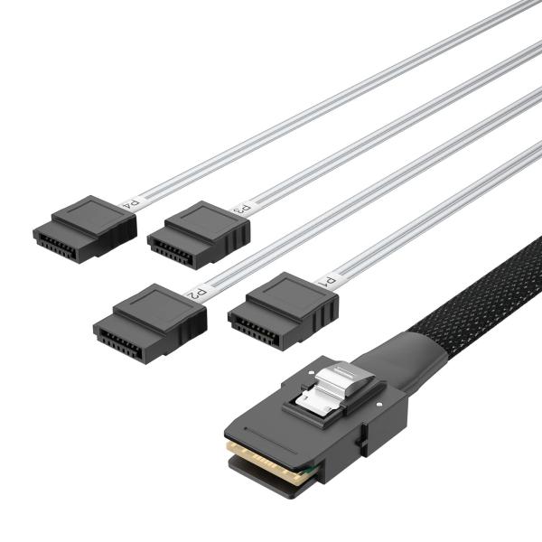 10Gtek 内部 Mini SAS 36Pin(SFF-8087) オス to 4x SATA 7...